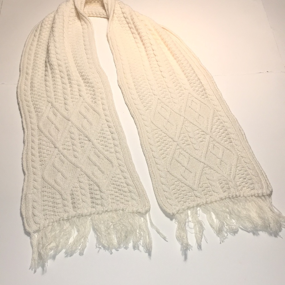 Talbots White Scarf NWOT